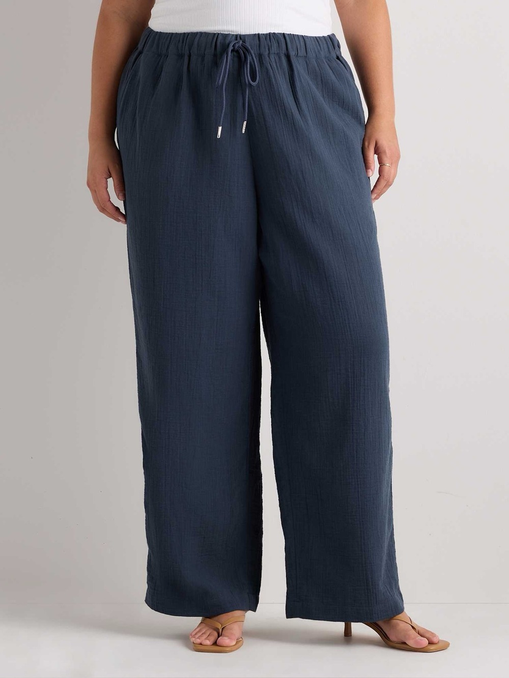 Quince • Organic Cotton Gauze Straight Leg Pants